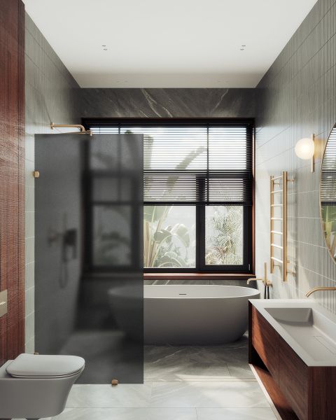 Душевая перегородка MaybahGlass MGD-271-2 79см бронза